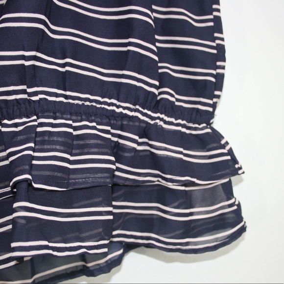 Blue and White Striped Cami Tank Top - Picture 3 of 3